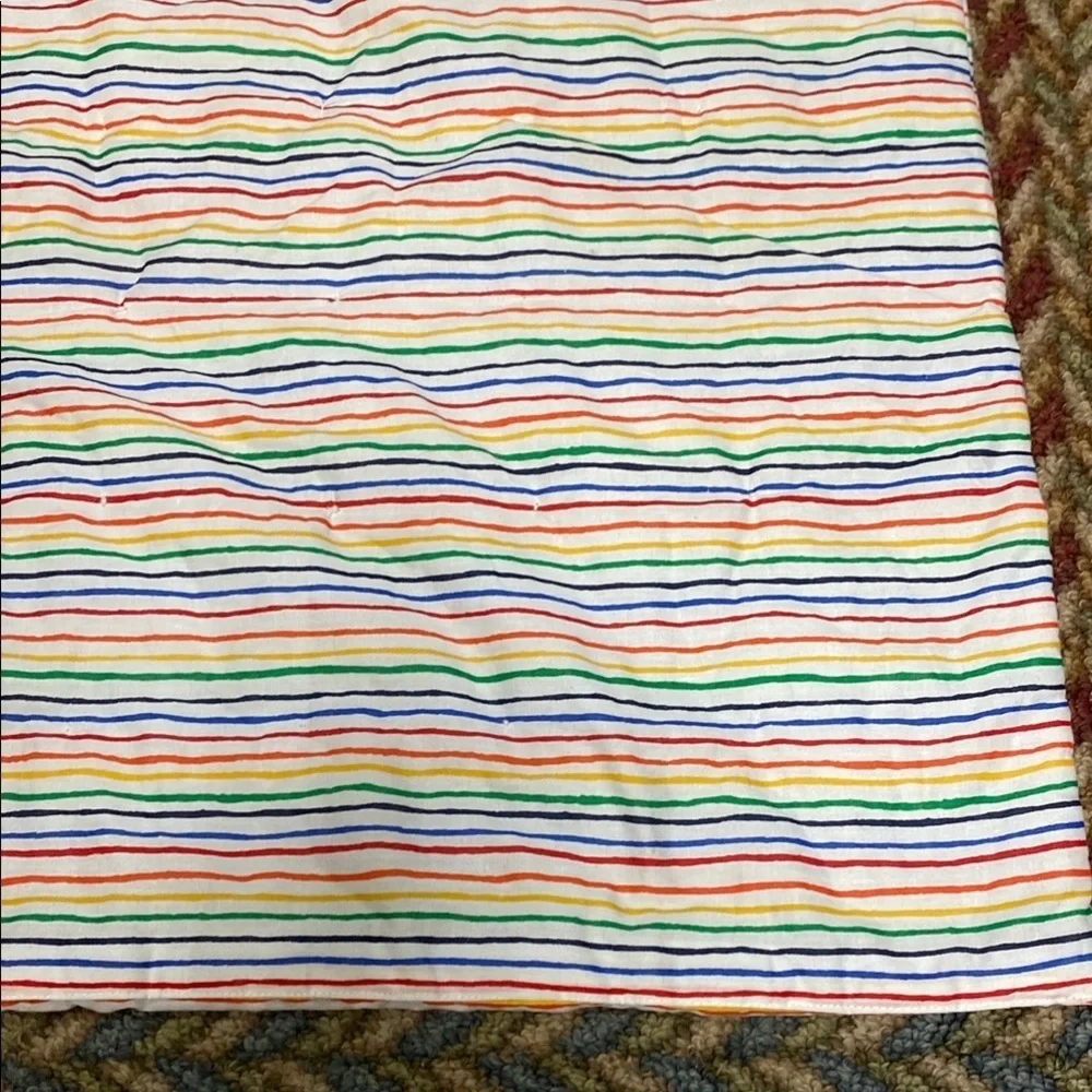 Toddler Colorful Handmade Striped Quilt Cottage Child’s Prairie